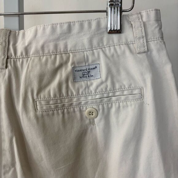 Vineyard Vines Men's Cream Flat Front Shorts size 32 100% cotton preppy - Picture 6 of 7